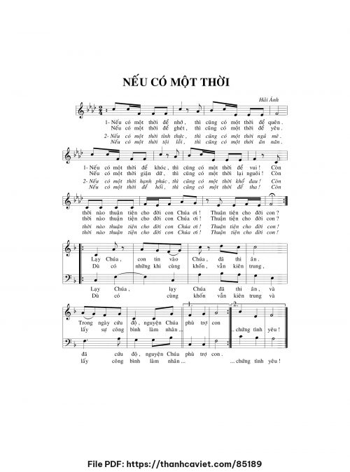 Nếu có một thời - Hải Ánh - trang 1