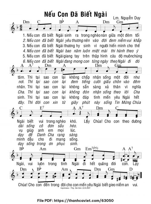 Nếu con đã biết Ngài - Lm. Nguyễn Duy - trang 1