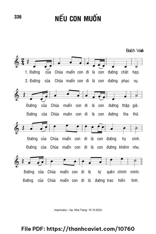 Nếu con muốn - Lm. Bạch Vân - trang 1