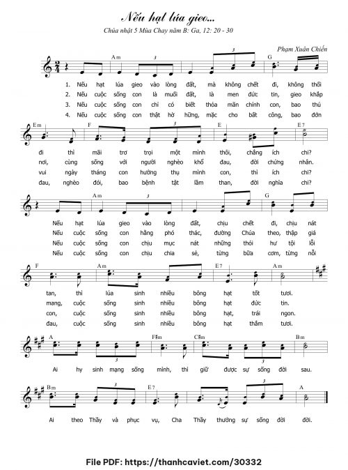 Nếu hạt lúa gieo - Phạm Xuân Chiến - trang 1