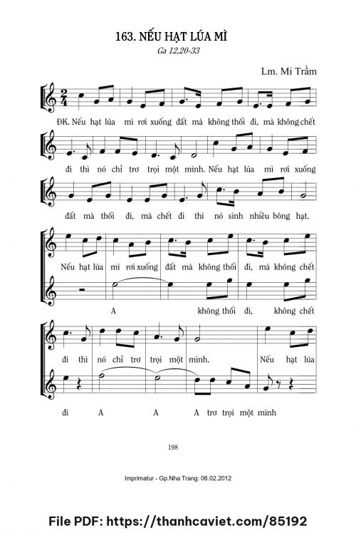 Nếu hạt lúa mì - Lm. Mi Trầm - trang 1