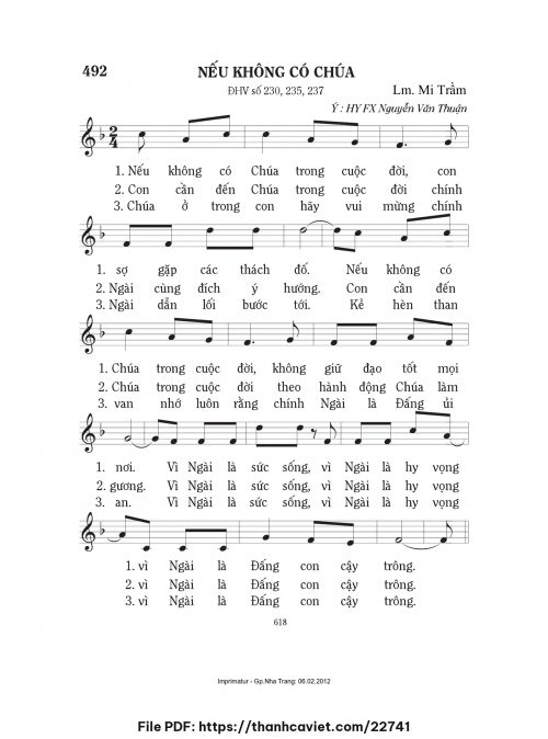 Nếu không có Chúa - Lm. Mi Trầm - trang 1