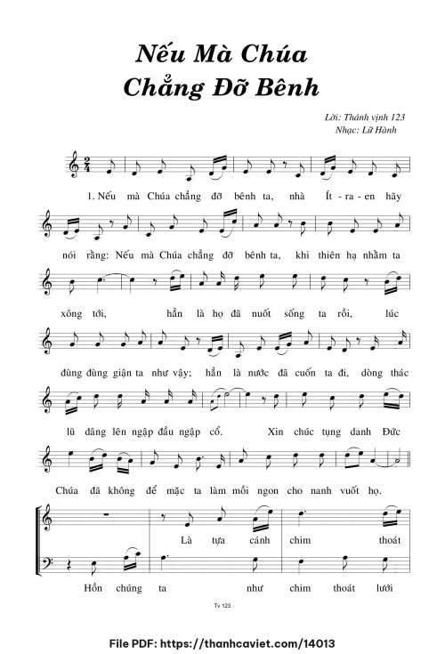 Nếu mà Chúa chẳng đỡ bênh - Lữ Hành - trang 1