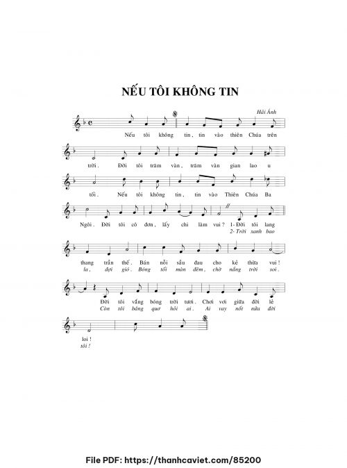 Nếu tôi không tin - Hải Ánh - trang 1