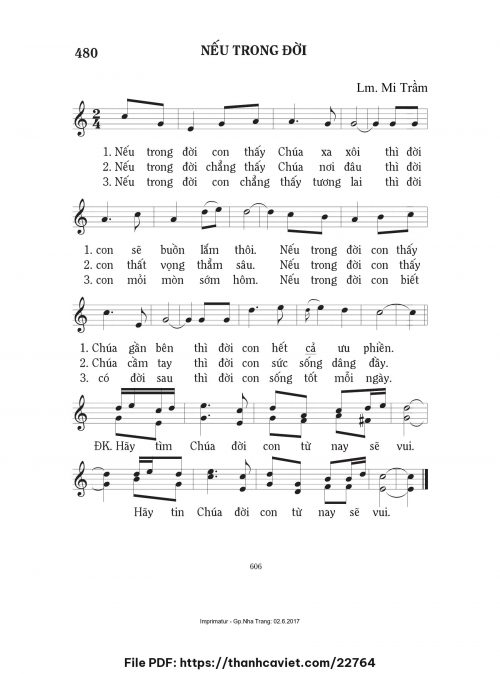 Nếu trong đời - Lm. Mi Trầm - trang 1