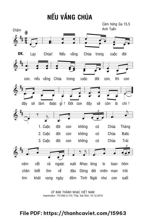 Nếu vắng Chúa - Anh Tuấn - trang 1