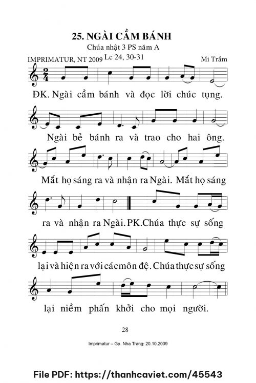 Ngài cầm bánh [CN3 PSA] – - Lm. Mi Trầm - trang 1