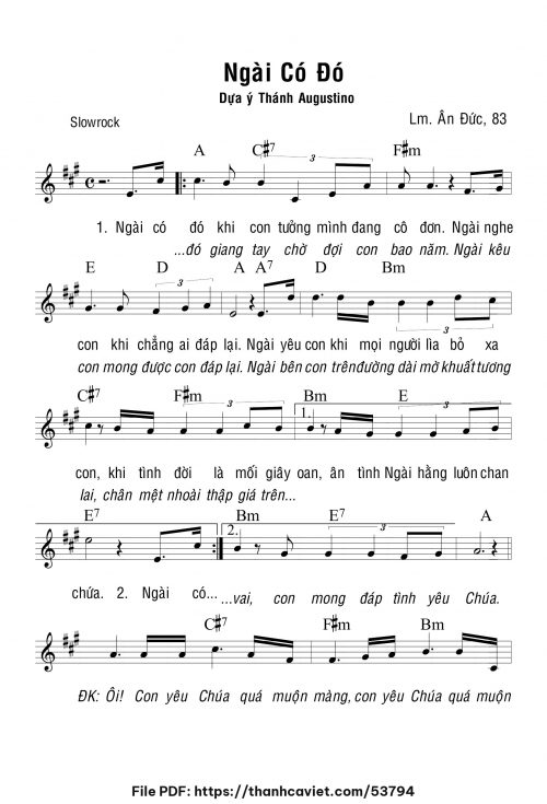 Ngài có đó - Lm. Ân Đức - trang 1