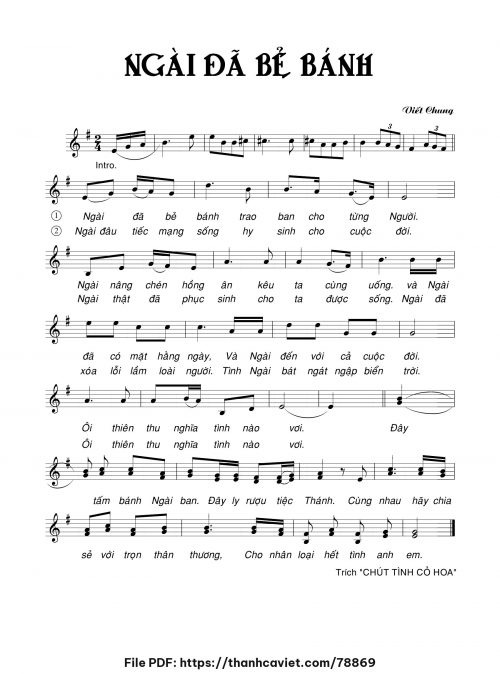 Ngài đã bẻ bánh - Viết Chung - trang 1