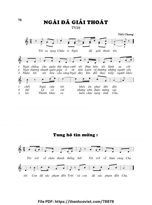Ngài đã giải thoát - Viết Chung - trang 1