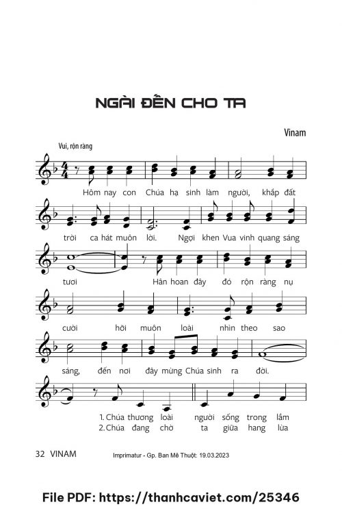 Ngài đến cho ta - Vinam - trang 1