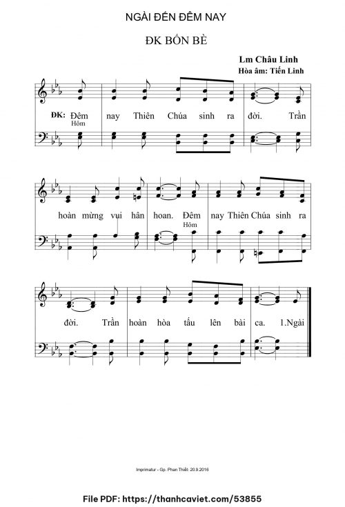 Ngài đến đêm nay 2 - Lm. Châu Linh - trang 1