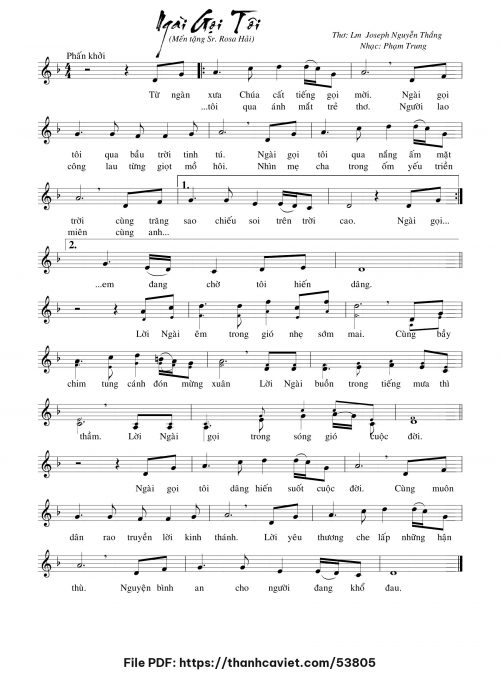 Ngài gọi tôi - Phạm Trung - Lm. Joseph Nguyễn Thắng - trang 1