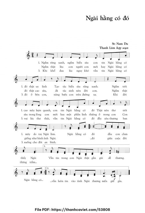 Ngài hằng có đó - Nam Du (Thanh Lâm SM hợp soạn) - trang 1