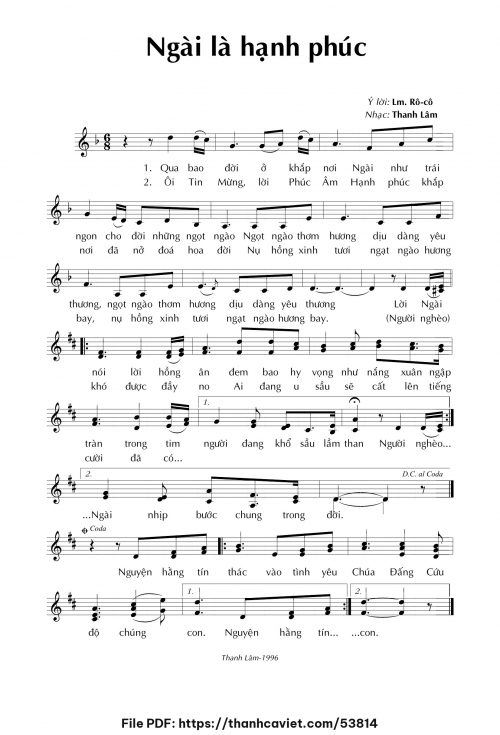 Ngài là hạnh phúc - Thanh Lâm (Song Mộc) - trang 1