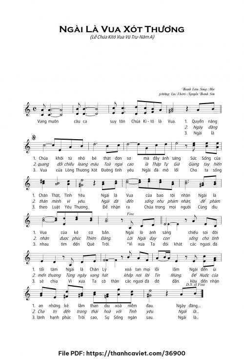 Ngài là Vua xót thương - Thanh Lâm (Song Mộc) - trang 1