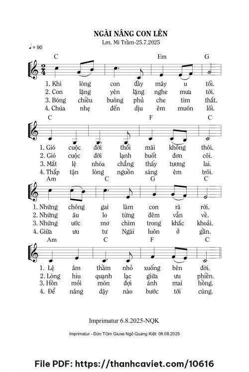 Ngài nâng con lên - Lm. Mi Trầm - trang 1