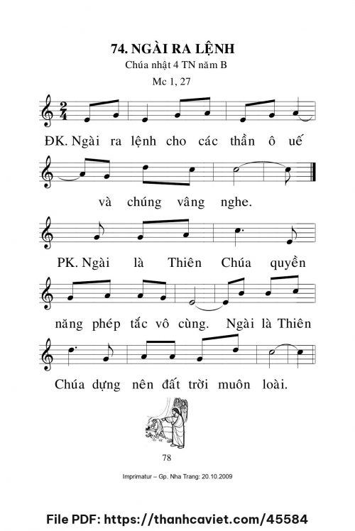 Ngài ra lệnh [CN4 TNB] – - Lm. Mi Trầm - trang 1