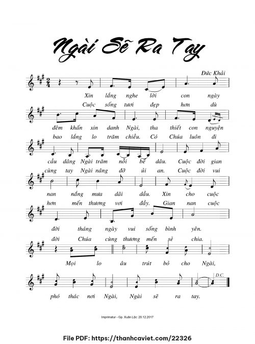 Ngài sẽ ra tay - Đức Khải - trang 1
