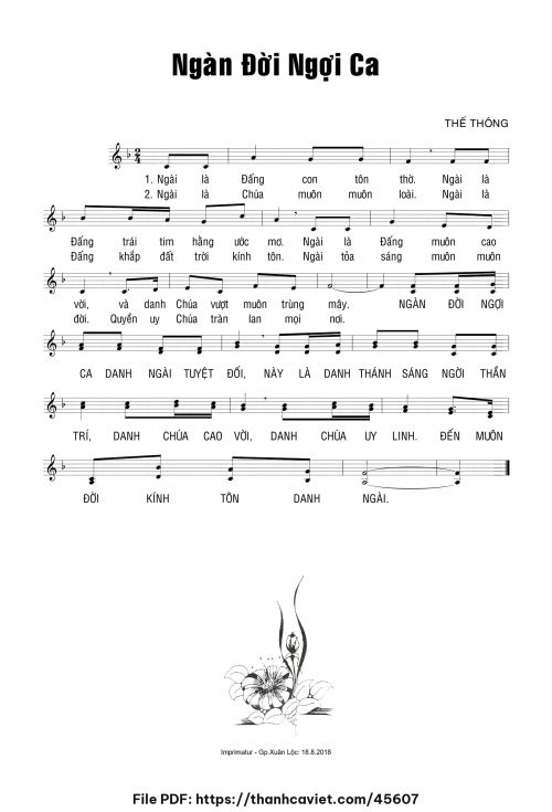 Ngàn đời ngợi ca - Thế Thông - trang 1