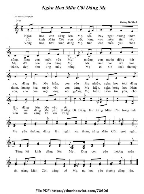 Ngàn hoa Mân Côi dâng Mẹ - Trương Thế Bạch - trang 1