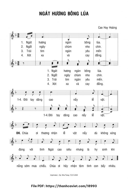 Ngát hương bông lúa - Cao Huy Hoàng - trang 1