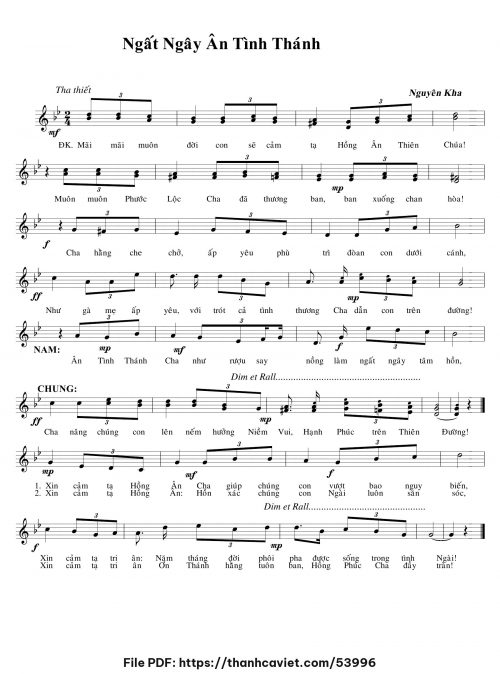 Ngất ngây ân tình thánh - Nguyên Kha - trang 1
