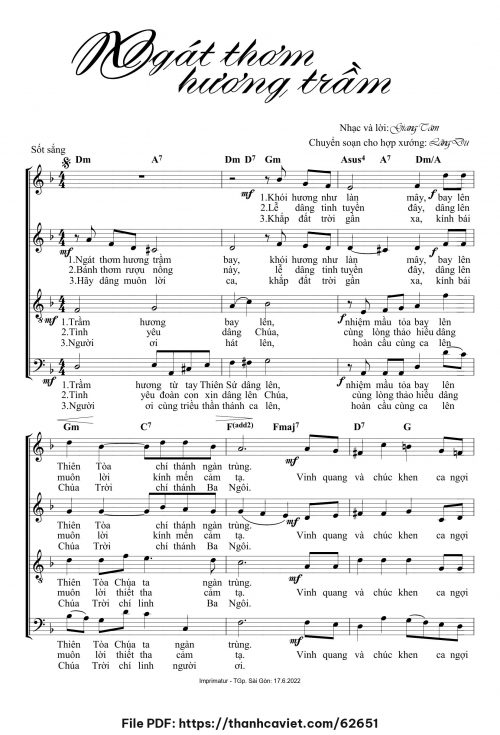 Ngát thơm hương trầm [HX] – - Lm. Giang Tâm (HX: Lãng Du) - trang 1