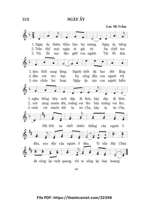 Ngày ấy - Lm. Mi Trầm - trang 1