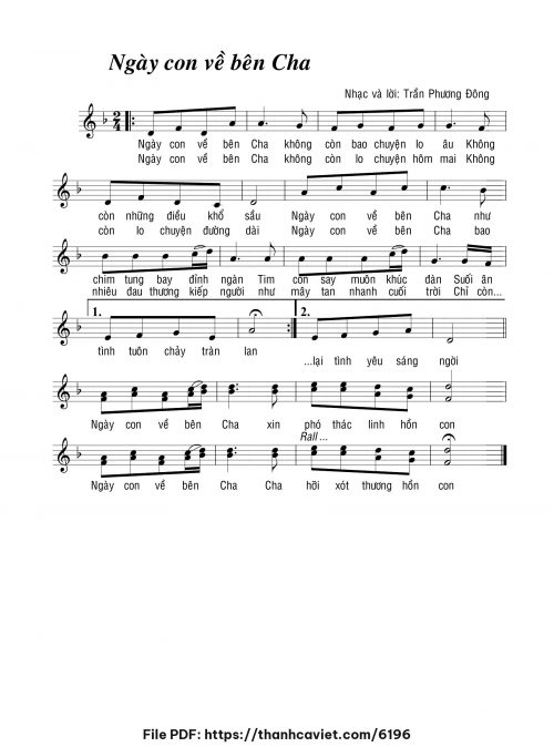 Ngày con về bên Cha - Trần Phương Đông - trang 1