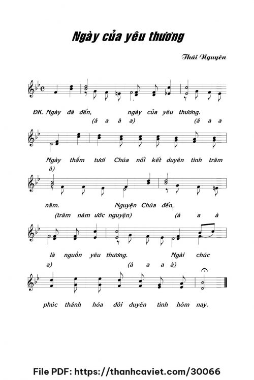 Ngày của yêu thương - Lm. Thái Nguyên - trang 1