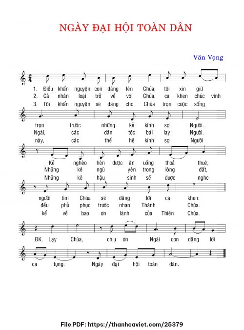 Ngày đại hội toàn dân - Văn Vọng - trang 1