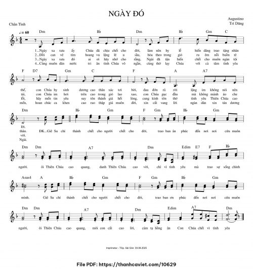 Ngày đó - Augustino Trí Dũng - trang 1