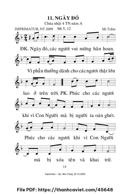 Ngày đó [CN4 TNA] – - Lm. Mi Trầm - trang 1