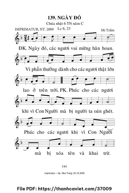 Ngày đó [CN6 TNC] – - Lm. Mi Trầm - trang 1