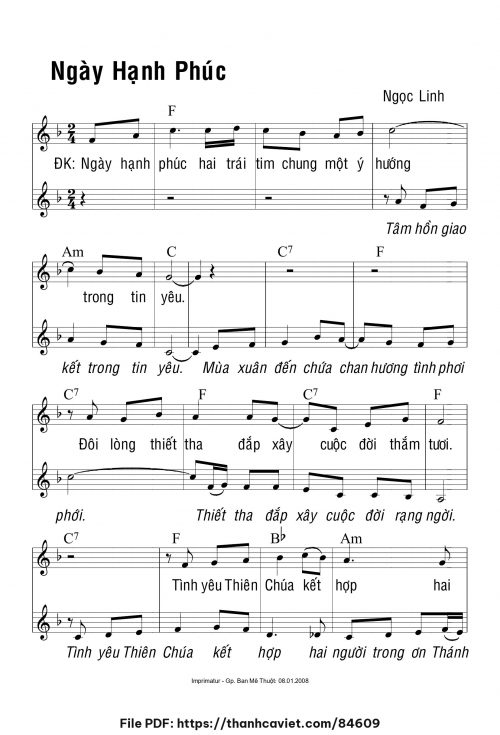 Ngày hạnh phúc - Ngọc Linh - trang 1