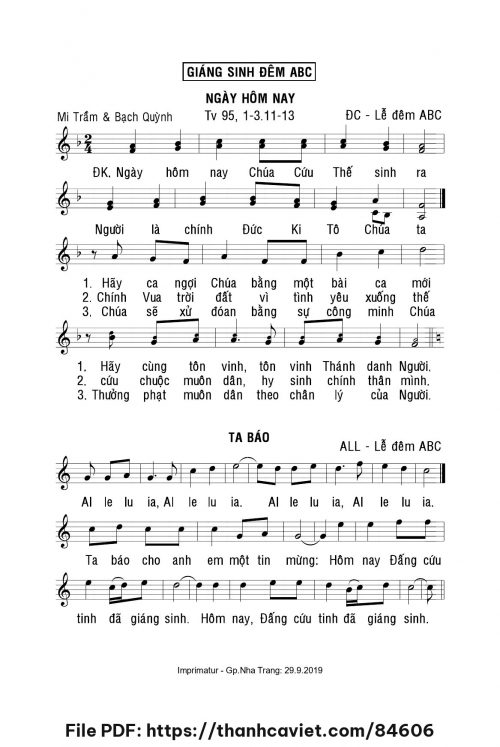 Ngày hôm nay - Lm. Mi Trầm - trang 1