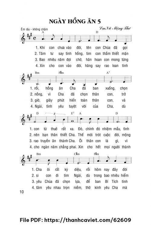 Ngày hồng ân 5 - Lm. Vũ Mộng Thơ - trang 1