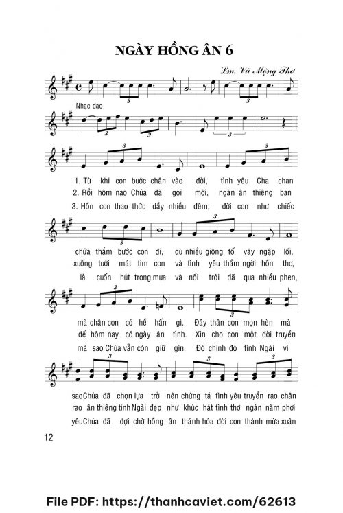 Ngày hồng ân 6 - Lm. Vũ Mộng Thơ - trang 1