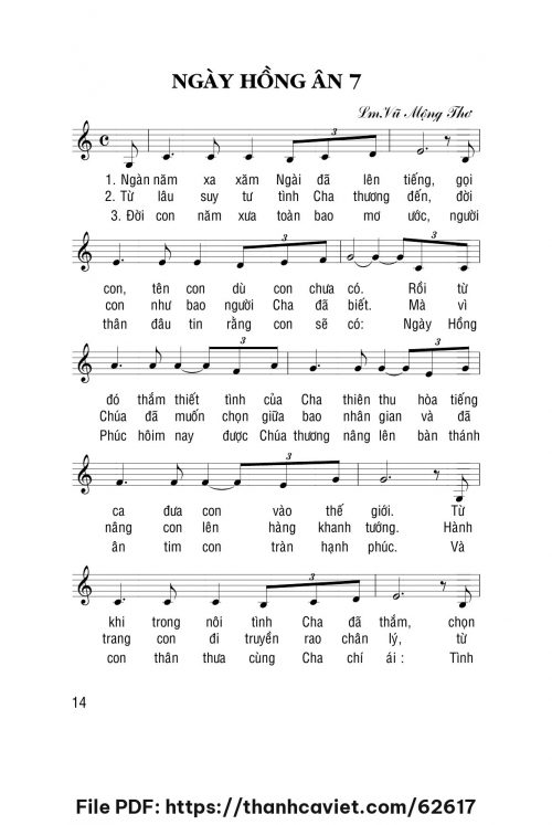 Ngày hồng ân 7 - Lm. Vũ Mộng Thơ - trang 1