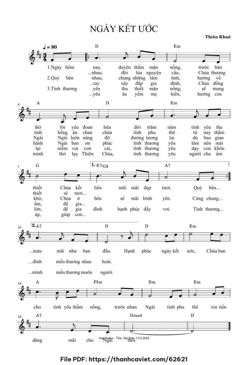 Ngày kết ước - Thiên Khuê - trang 1