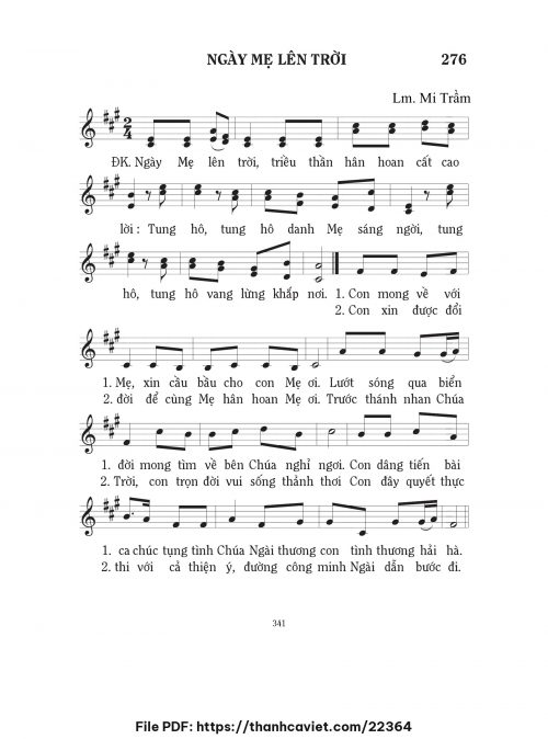 Ngày Mẹ lên trời - Lm. Mi Trầm - trang 1