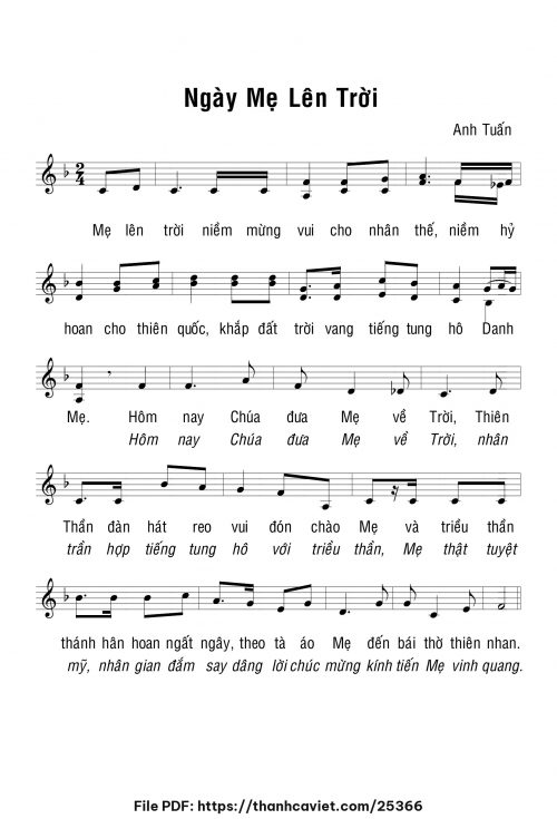 Ngày Mẹ lên trời - Anh Tuấn - trang 1