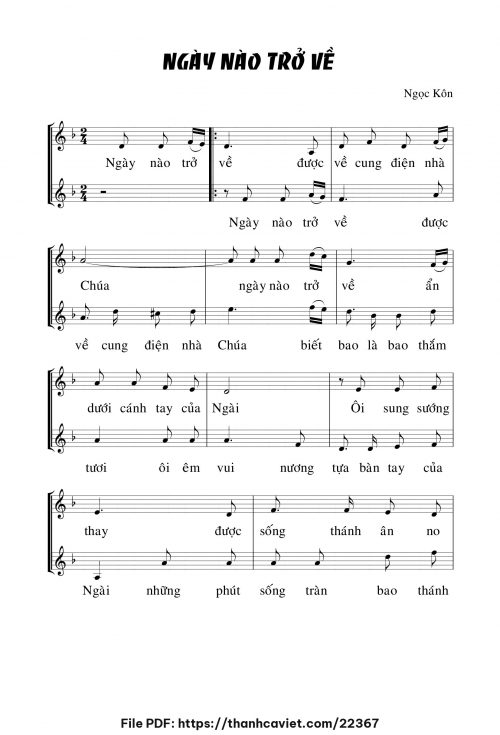 Ngày nào trở về - Ngọc Kôn - trang 1