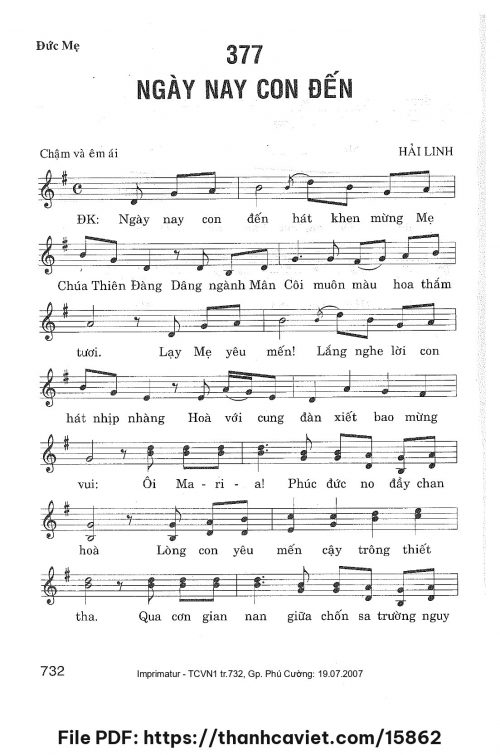 Ngày nay con đến - Hải Linh - trang 1