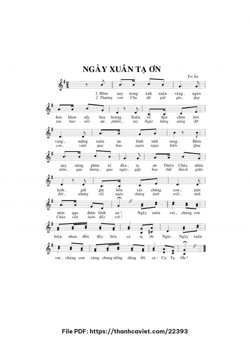 Ngày xuân tạ ơn - Tri ân - trang 1
