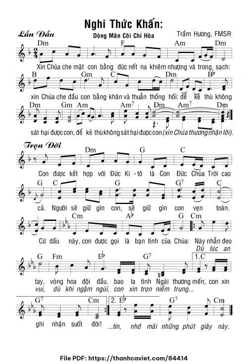 Nghi thức khấn lần đầu - Sr. Trầm Hương - trang 1