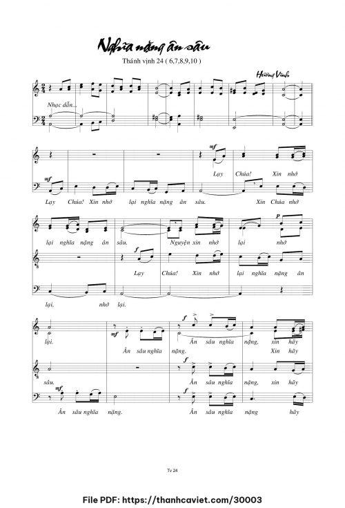 Nghĩa nặng ân sâu - Hương Vĩnh - trang 1
