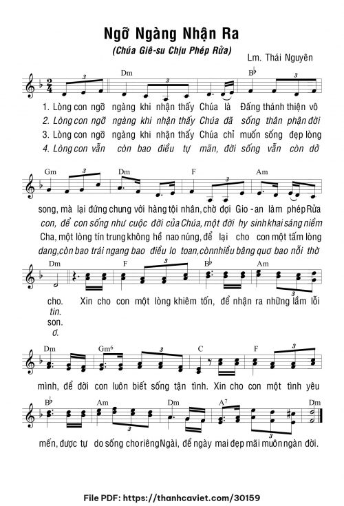 Ngỡ ngàng nhận ra - Lm. Thái Nguyên - trang 1