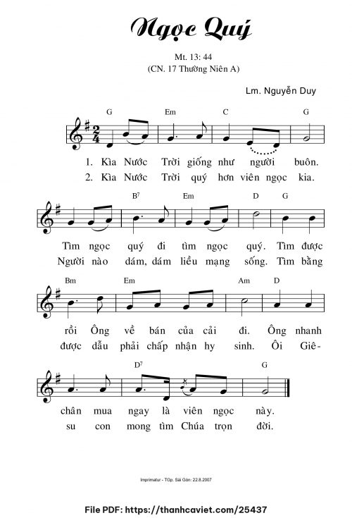 Ngọc quý - Lm. Nguyễn Duy - trang 1